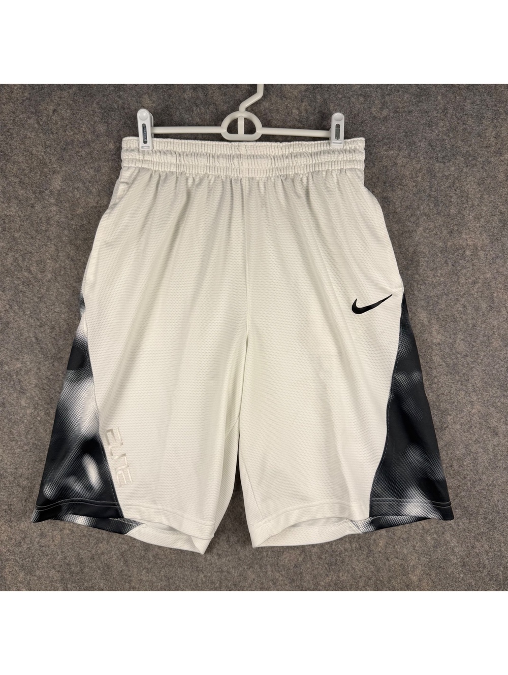 Nike Elite Posterize Dry Basketball Shorts AJ4217 White Black Men Large 11” 352